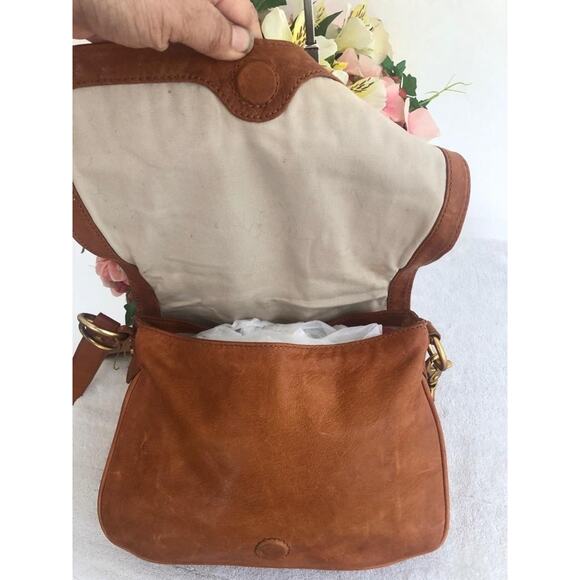 TORY BURCH STUDDED SADDLE BAG PURSE MESSENGER (500 - Picture 12 of 15